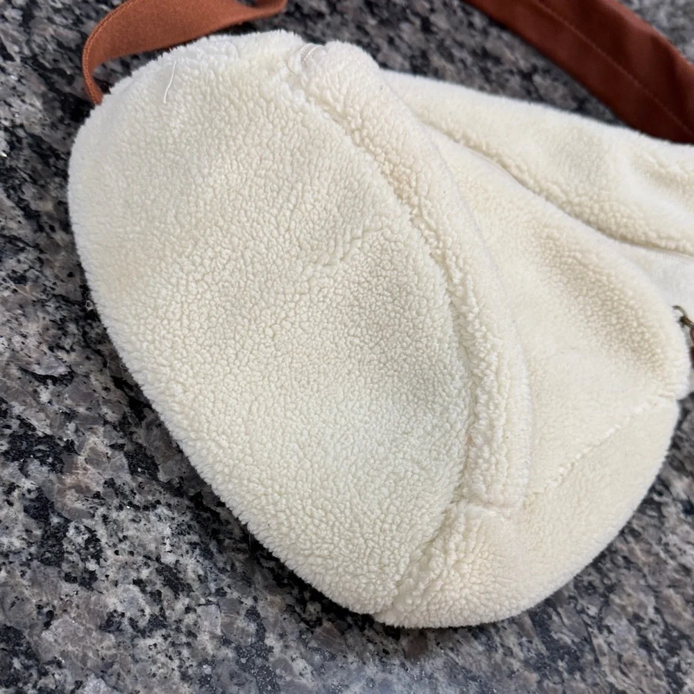 Sonoma Sherpa Cream and Brown Women's sling bag NWT